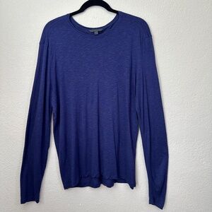 John Varvatos pullover top crew neck purple Wool blend Mens L Quiet Luxury